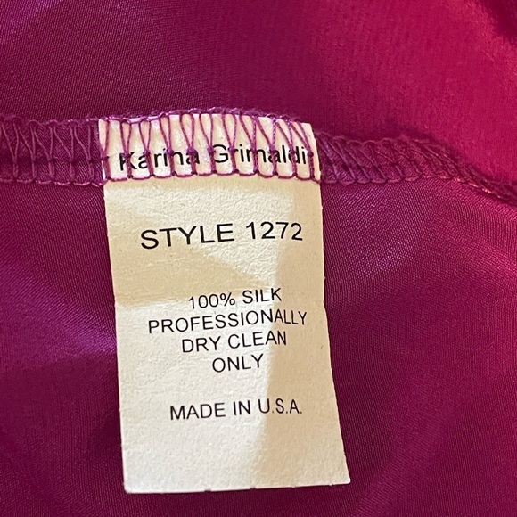 KARINA GRIMALDI SILK BLOUSE SIZE S 100% Silk - Picture 4 of 4